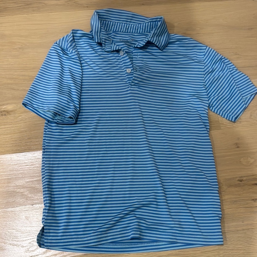 Blue Striped Polo Shirt